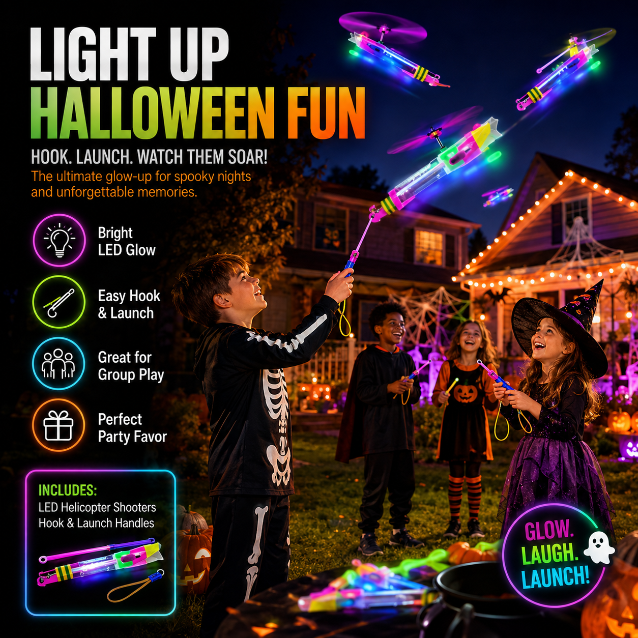 📢📢50% OFF & In Stock⏰💓LED Helicopter Shooters😍💓🎄 Perfect Christmas Gift!