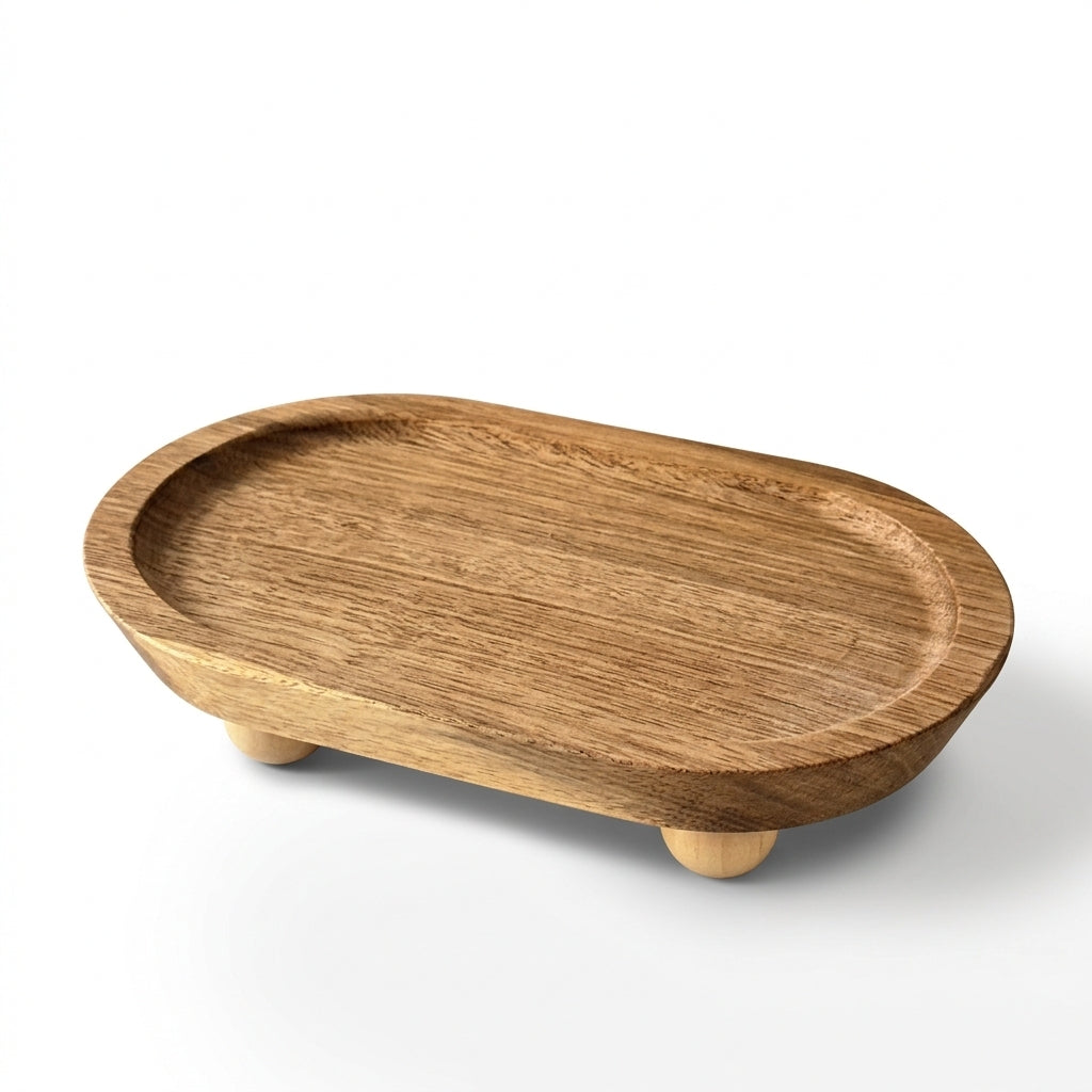 Vintage Solid Wood Jewelry Tray