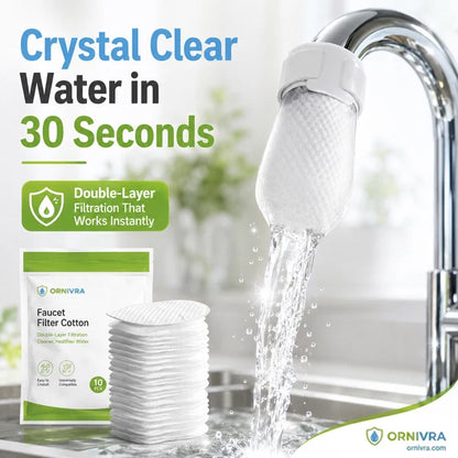⏰50%OFF💥Anti-Splash Kitchen Faucet Cotton Filter for Sediment & Rust Removal