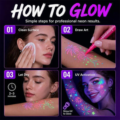 🔥HOT SALE - 49% OFF🎁✨Glow Party Tattoo Pens