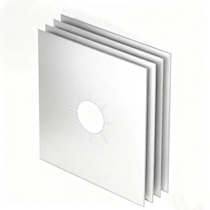 ♻️ Reusable Gas Stove Burner Liners – Cut-to-Fit Stove Protector Mats, 4-Pack