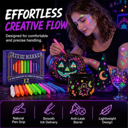 🔥HOT SALE - 49% OFF🎁✨Glow Party Tattoo Pens