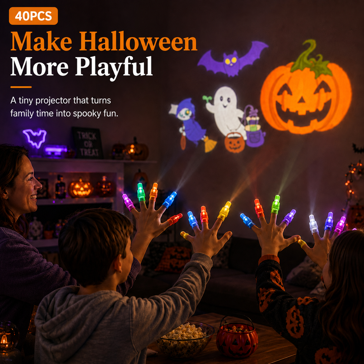 🔥 Last Day 50% OFF – 🎃 Halloween Finger Projector Lights – 40PCS