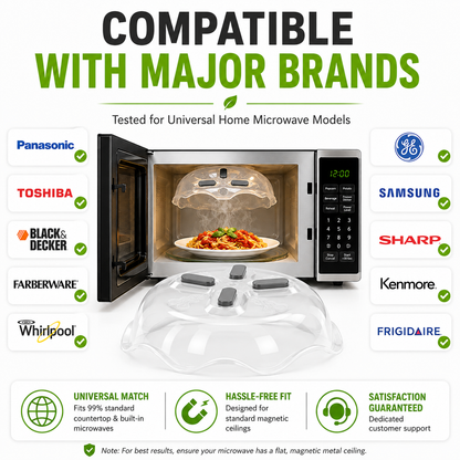 🔥 LAST DAY SALE — The Magnetic Microwave Cover That Ends Messes!
