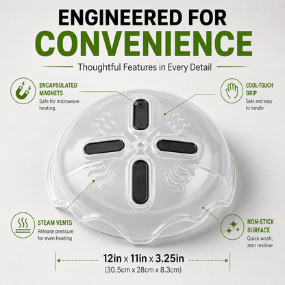 🔥 LAST DAY SALE — The Magnetic Microwave Cover That Ends Messes!