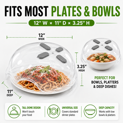 🔥 LAST DAY SALE — The Magnetic Microwave Cover That Ends Messes!