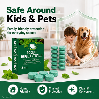 12-Pack Rodent Repellent Balls, Natural Pest Control🐭