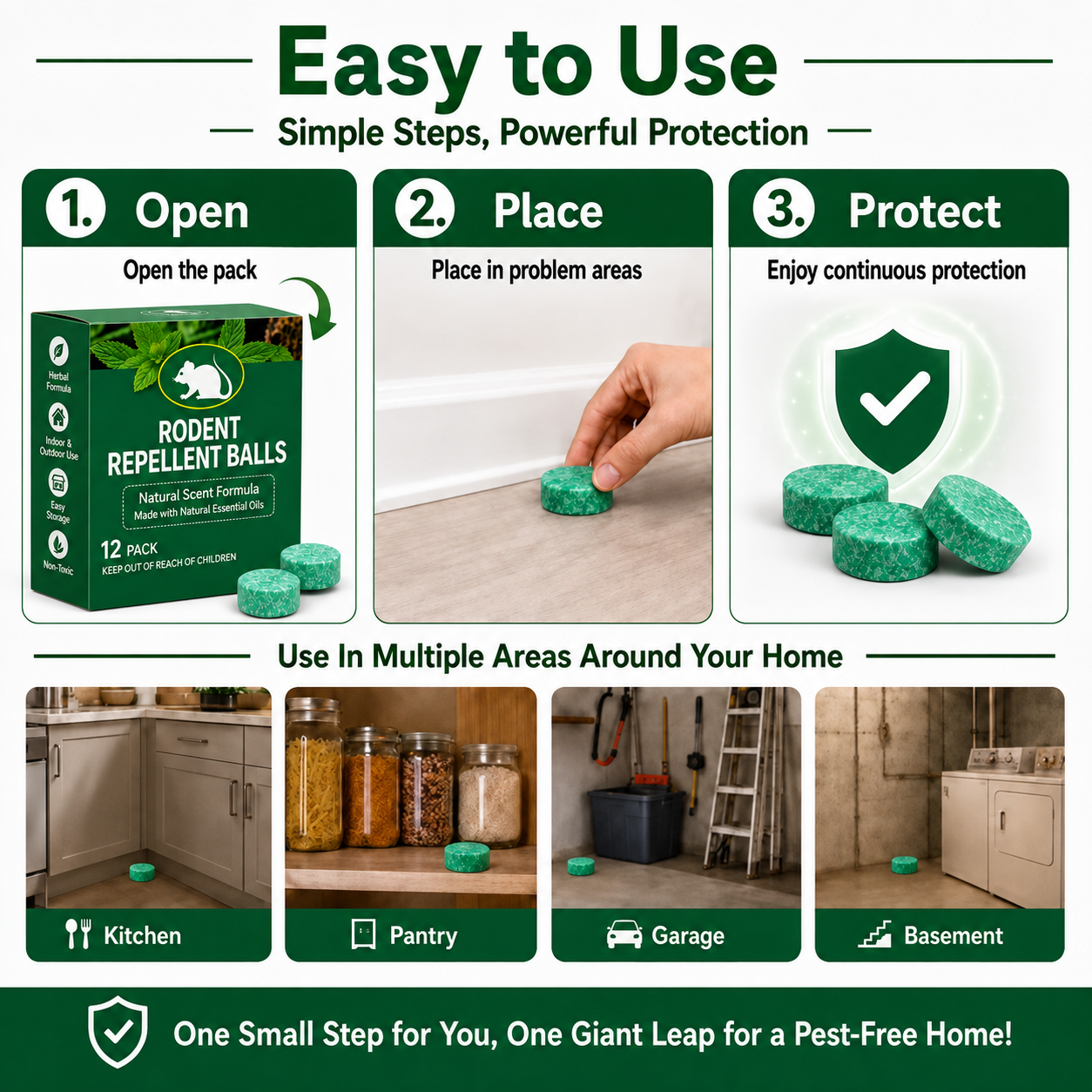 12-Pack Rodent Repellent Balls, Natural Pest Control🐭