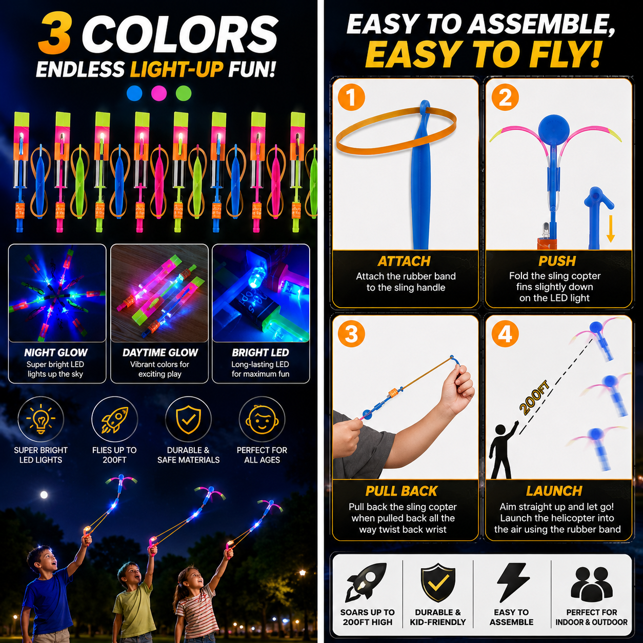 📢📢50% OFF & In Stock⏰💓LED Helicopter Shooters😍💓🎄 Perfect Christmas Gift!