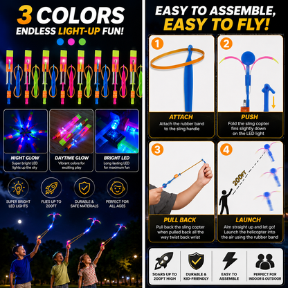 📢📢50% OFF & In Stock⏰💓LED Helicopter Shooters😍💓🎄 Perfect Christmas Gift!