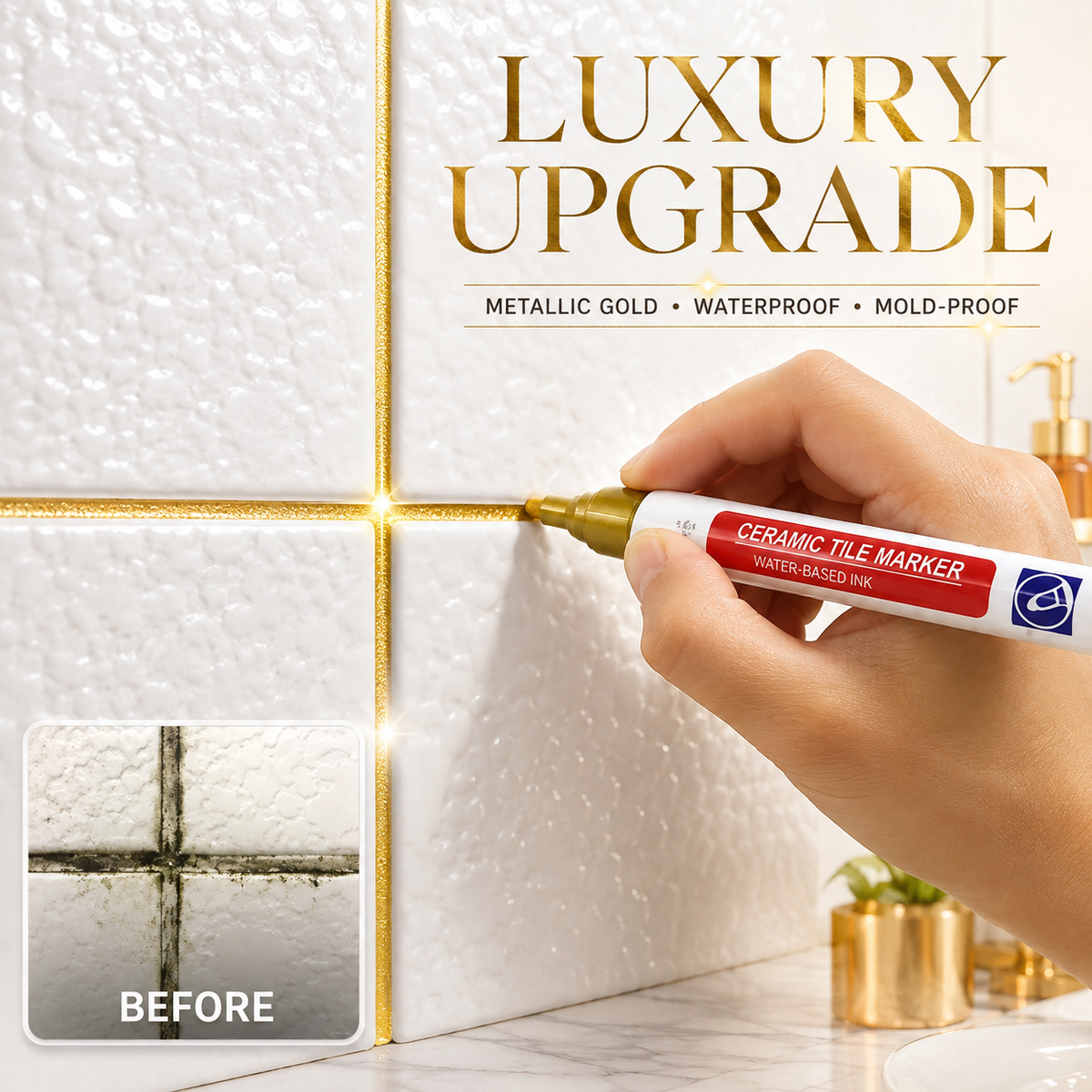 🔥 Last Day 50% OFF🔥Buy 2 Get 2 FREE🔥Tile Grout Pen – Waterproof & Mold-Proof