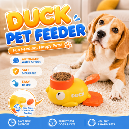 Duck Pet Feeder Interactive Slow Feeder Toy for Dogs BPA-Free Puzzle Bowl