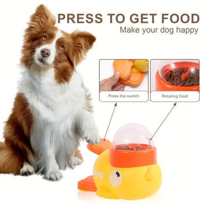 Duck Pet Feeder Interactive Slow Feeder Toy for Dogs BPA-Free Puzzle Bowl