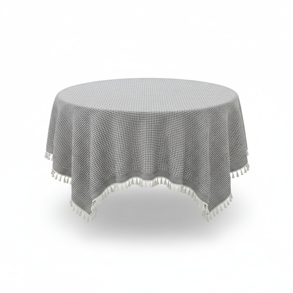 Premium Honeycomb Tassel Tablecloth
