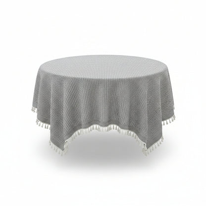 Premium Honeycomb Tassel Tablecloth
