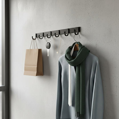 6-Hook Space Aluminum Coat Rack