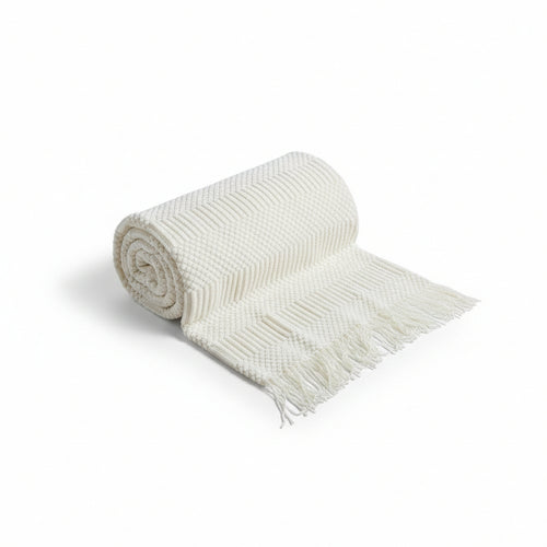 Nordic Bubble Knit Throw Blanket