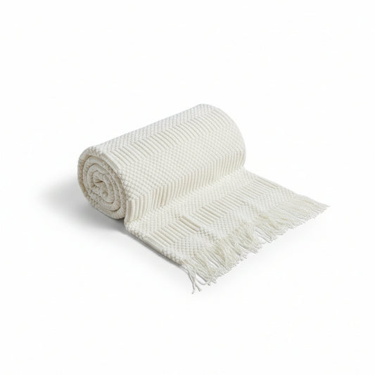 Nordic Bubble Knit Throw Blanket