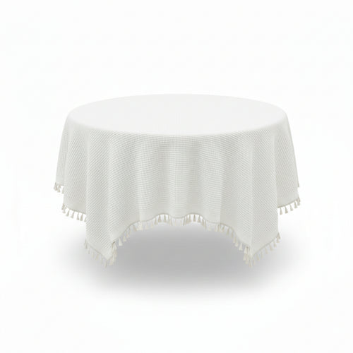 Premium Honeycomb Tassel Tablecloth
