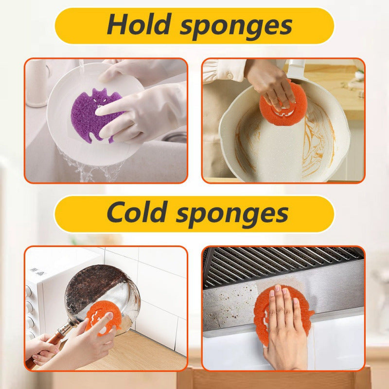 🎃12 Pcs Halloween Cleaning Sponges Cute Kitchen Scrub Sponges