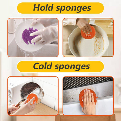 🎃12 Pcs Halloween Cleaning Sponges Cute Kitchen Scrub Sponges