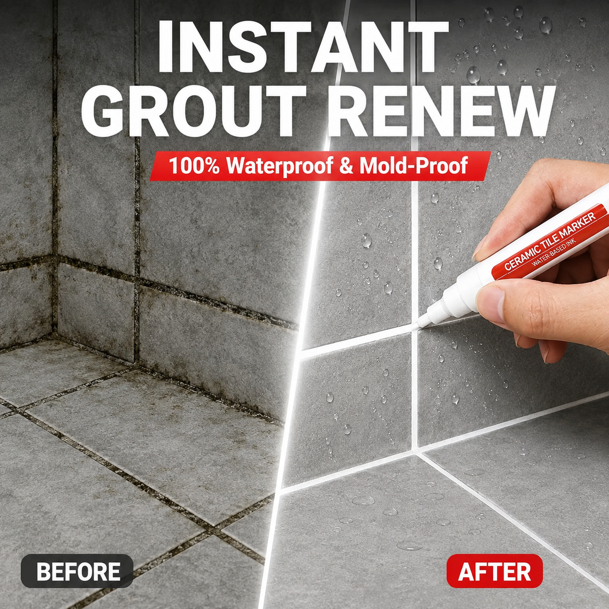 🔥 Last Day 50% OFF🔥Buy 2 Get 2 FREE🔥Tile Grout Pen – Waterproof & Mold-Proof