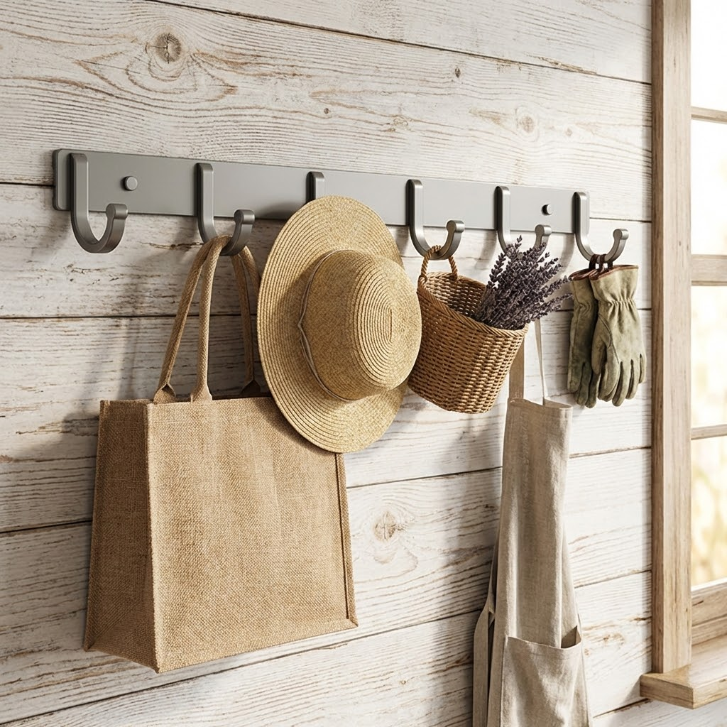 6-Hook Space Aluminum Coat Rack